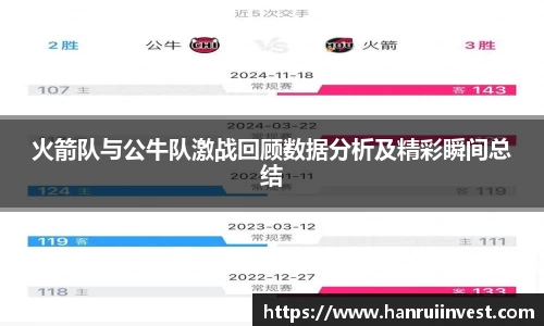 火箭队与公牛队激战回顾数据分析及精彩瞬间总结